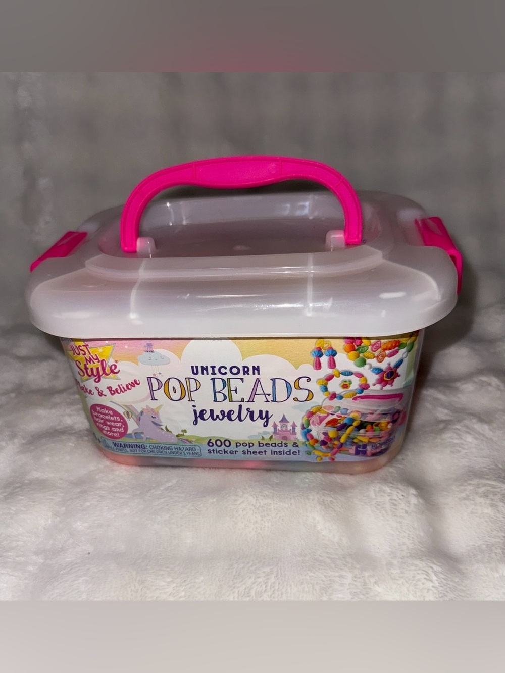 Unicorn Pop Beads Jewelry Kit - Pink Handle